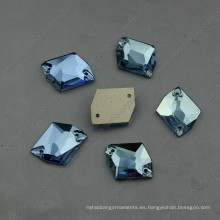 Flat Back Aquamarine cose en diamantes de imitación con dos agujeros (DZ-3070)